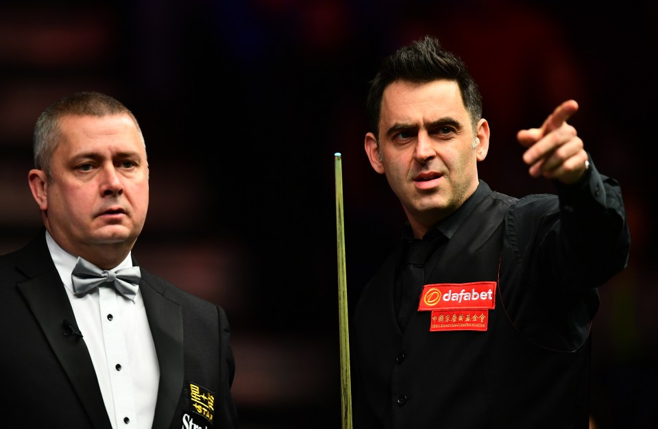 The Welshman with Ronnie O'Sullivan at Alexandra Palace in 2017