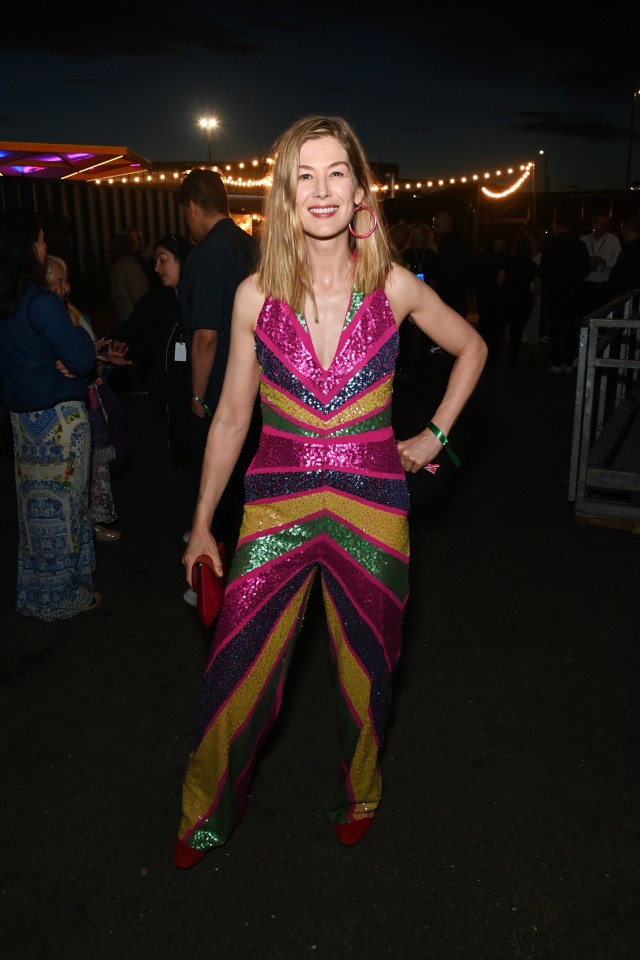 Actress Rosamund Pike at the 2nd anniversary performance of 'ABBA Voyage' in London