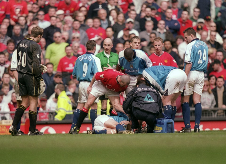 Keane all but ended Haaland’s career with a horror tackle during the Manchester derby in 2001