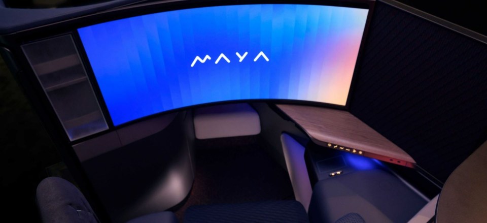 The screen will provide passengers with an immersive viewing experience