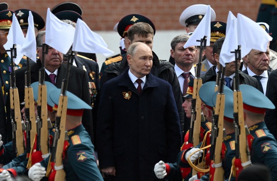 Putin pictured on Victory Day in May, which marks the 79th anniversary of the victory over Nazi Germany in World War Two