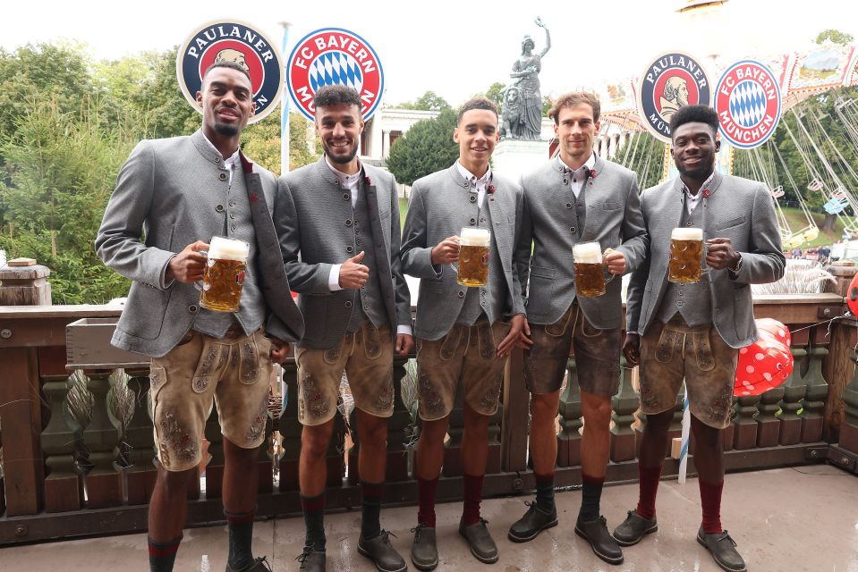 Every year Bayern's stars enjoy a bevvie at Oktoberfest