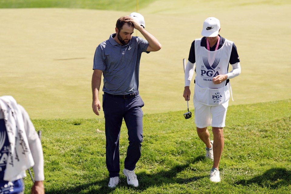 The golfer walks off the 18th green after the final round of the tournament