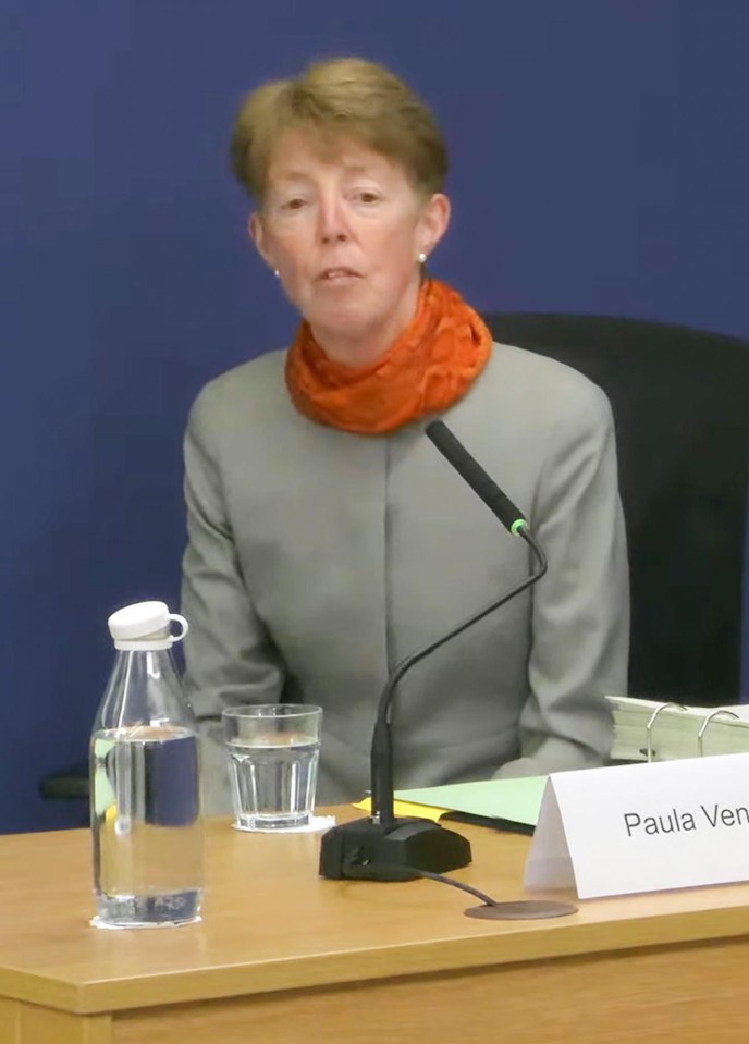 Paula Vennells gives evidence to the inquiry at Aldwych House, London