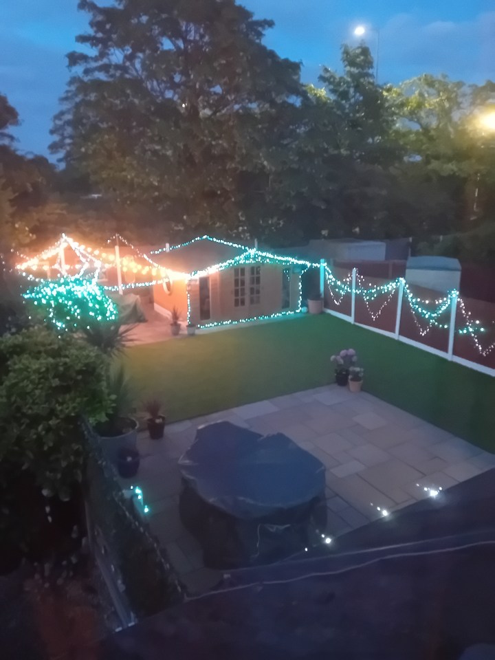 A resident in Merseyside has put their Christmas lights up six months early