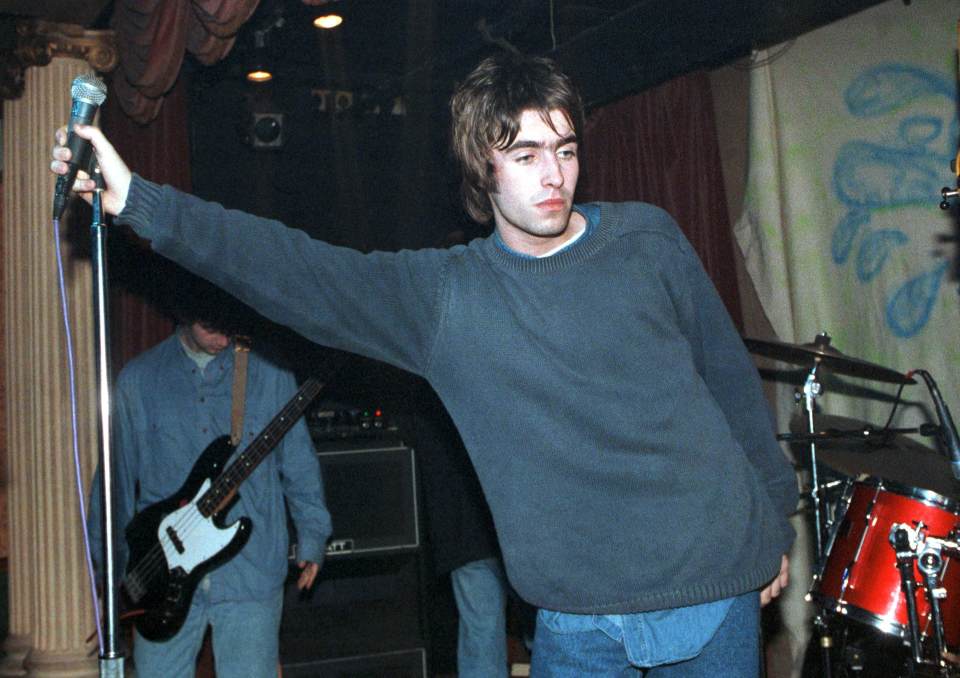 Liam Gallagher performing live onstage at The Water Rats in 1994