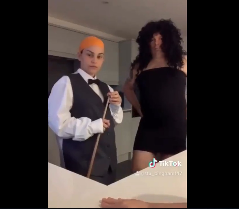 Away from sport, Bingham proved to be a hit on TikTok wearing his wife's dresses