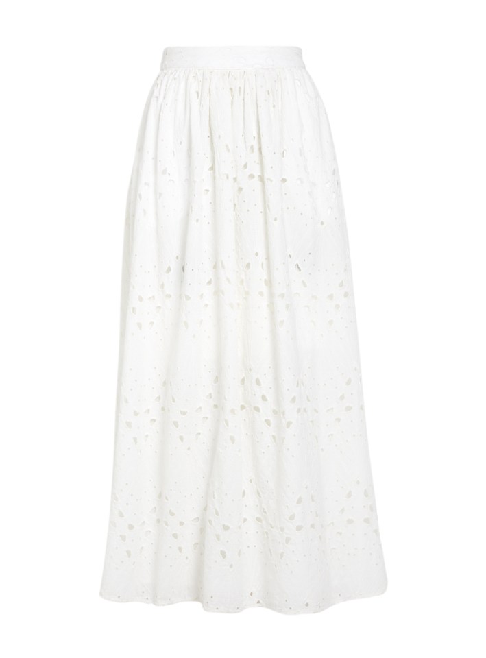 A white midi skirt will go with so many tops and blouses already in your wardrobe