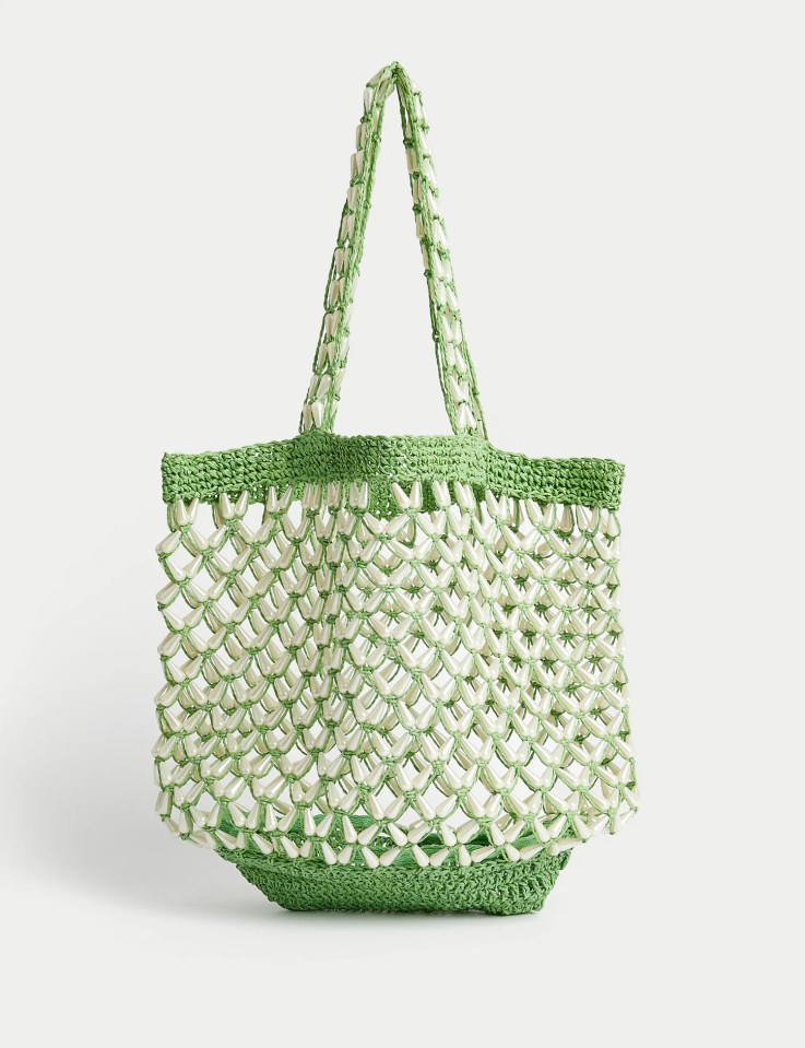 This pearl green bag from M&S is sure to make a statement