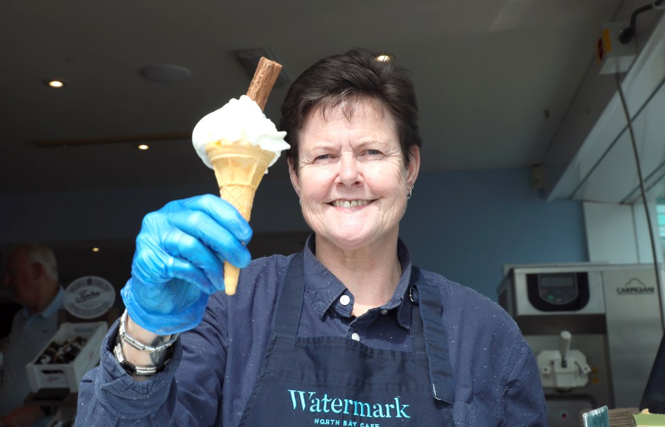 Michelle Andrew, of Scarborough, cut the price of her Mr Whippy to just 50p