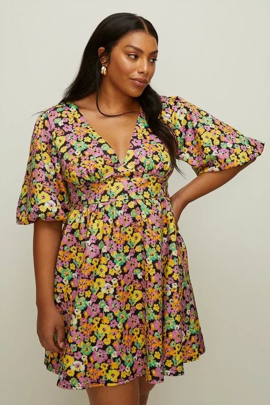 Outlet at debenhams.com: Curve floral disty skater dress: Was: £89 – Outlet: £22 – Saving £67