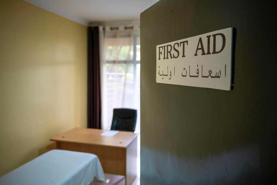 There is also a first aid area in case of emergencies