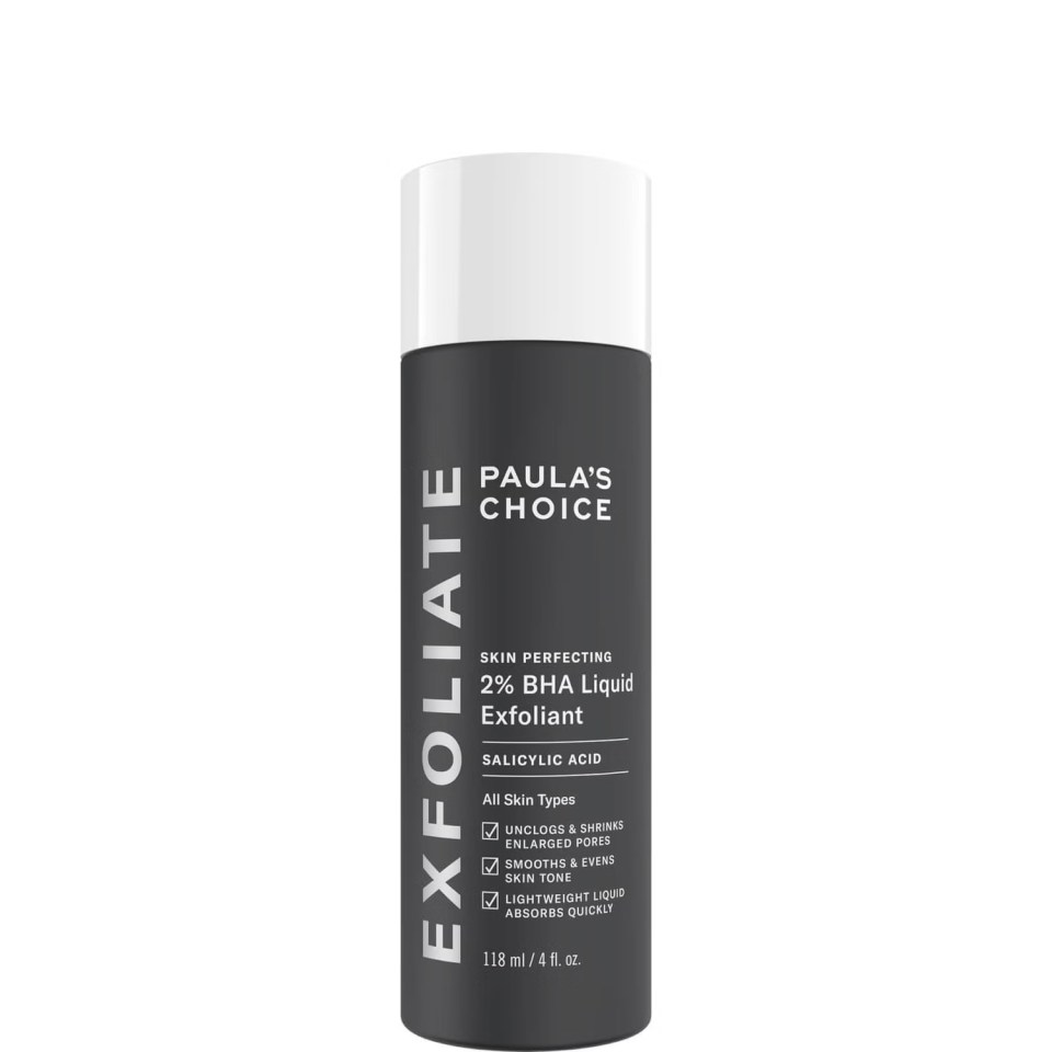 Paula’s Choice 2% BHA liquid exfoliant, £35 from cultbeauty.co.uk