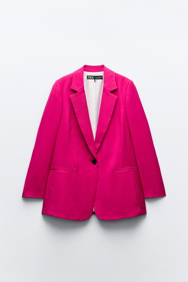 Zara’s fuchsia blazer, £59.99