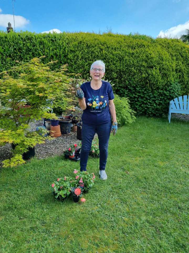 Trish loves to spend her time gardening