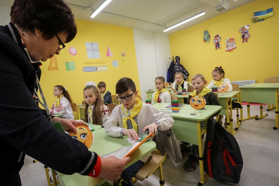 Five metro stations have been converted with classrooms on the platforms – and some even have tiny playgrounds