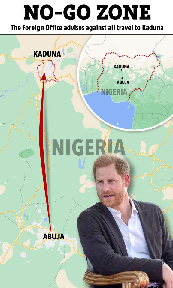 Harry left Meghan behind to visit Kaduna