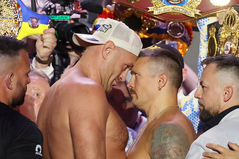 Fury facing off with Usyk for the final time before their fight