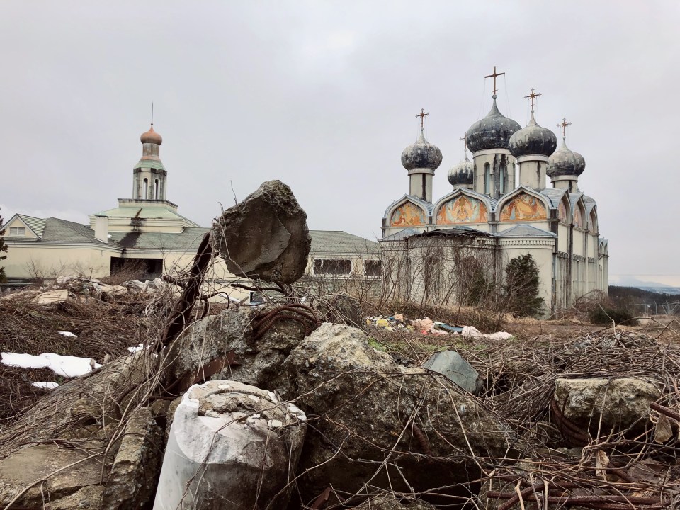 Abandoned Engineering - Series 13 - Episode 1.Picture shows: Exterior shot of Russian Village in Japan, debris in foreground