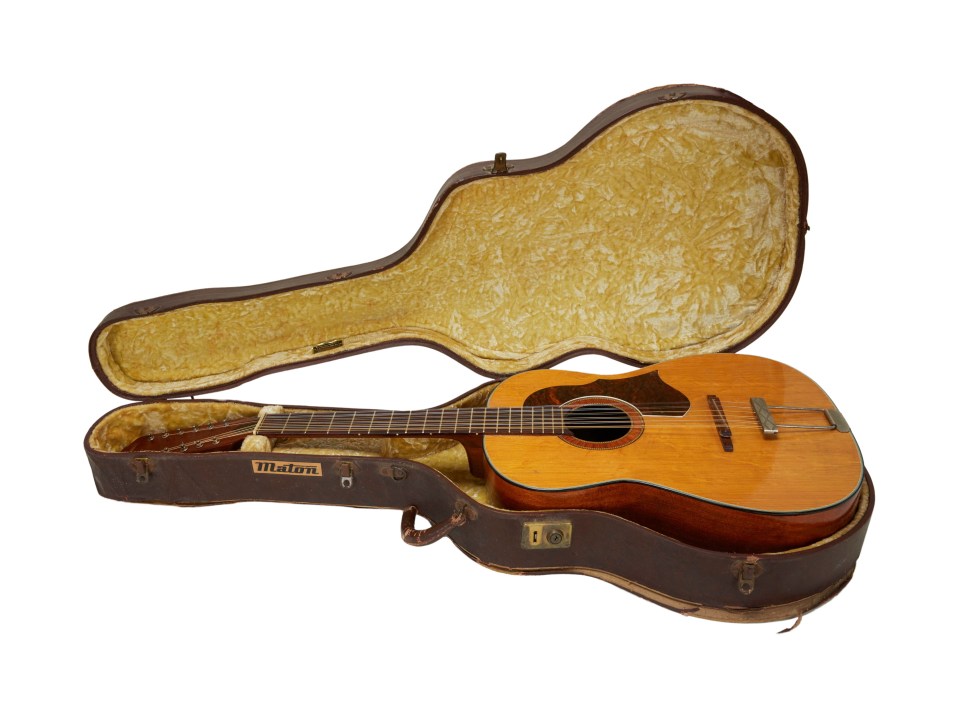 The guitar with its Australia-made case