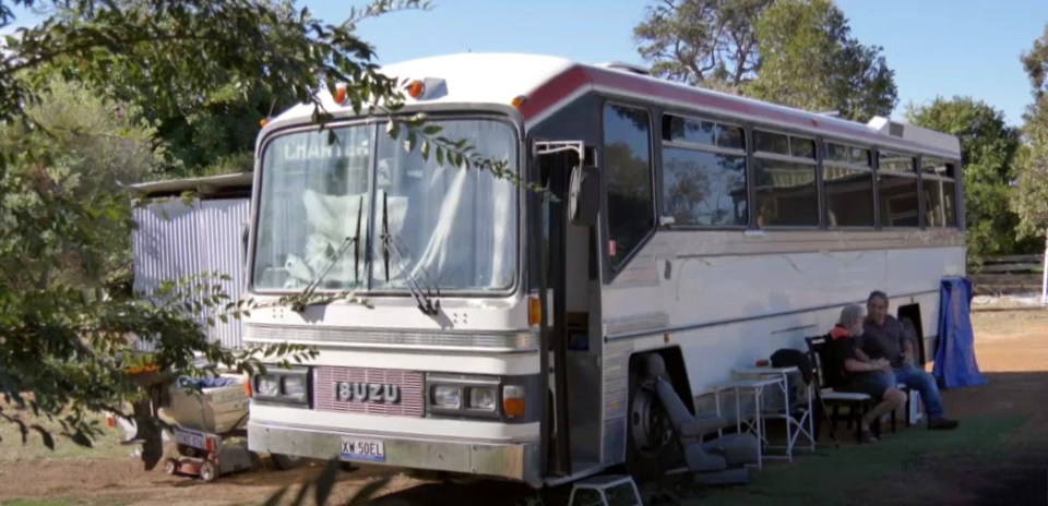 Mr Reinhold lives in this bus on land he owns with a friend