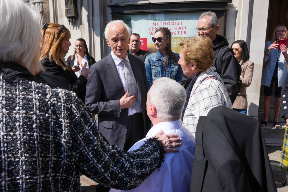 Sir Brian Langstaff (centre) concluded that those in positions of power in Government and the health service deliberately misled the public