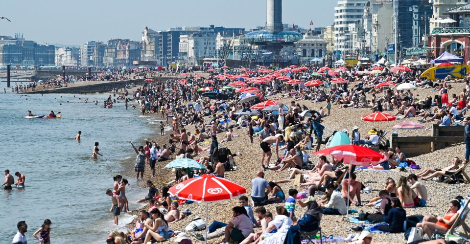 The end of this month will likely be warmer than usual (file picture, May 12, Brighton)