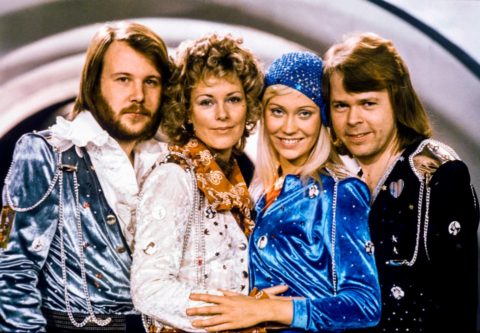 Picture taken in 1974 in Stockholm shows the Swedish pop group Abba with its members (L-R) Benny Andersson, Anni-Frid Lyngstad, Agnetha Faltskog and Bjorn Ulvaeus posing after winning the Swedish branch of the Eurovision Song Contest with their song "Waterloo". Sweden's legendary disco group ABBA announced on April 27, 2018 that they have reunited to record two new songs, 35 years after their last single. The quartet split up in 1982 after dominating the disco scene for more than a decade with hits like "Waterloo", "Dancing Queen", "Mamma Mia" and "Super Trouper". / AFP PHOTO / TT News Agency / Olle LINDEBORG / Sweden OUTOLLE LINDEBORG/AFP/Getty Images