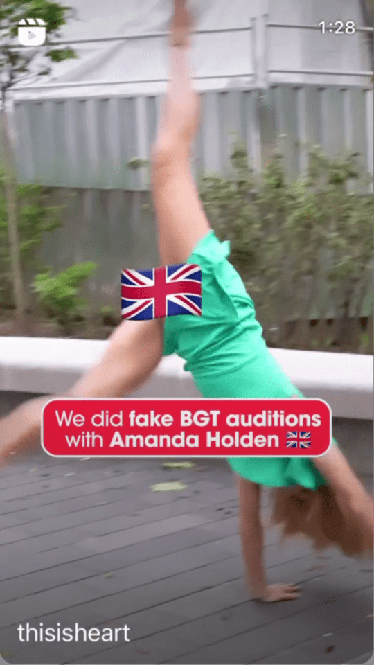 Amanda Holden accidentally flashed while filming for fake Britain's Got Talent auditions