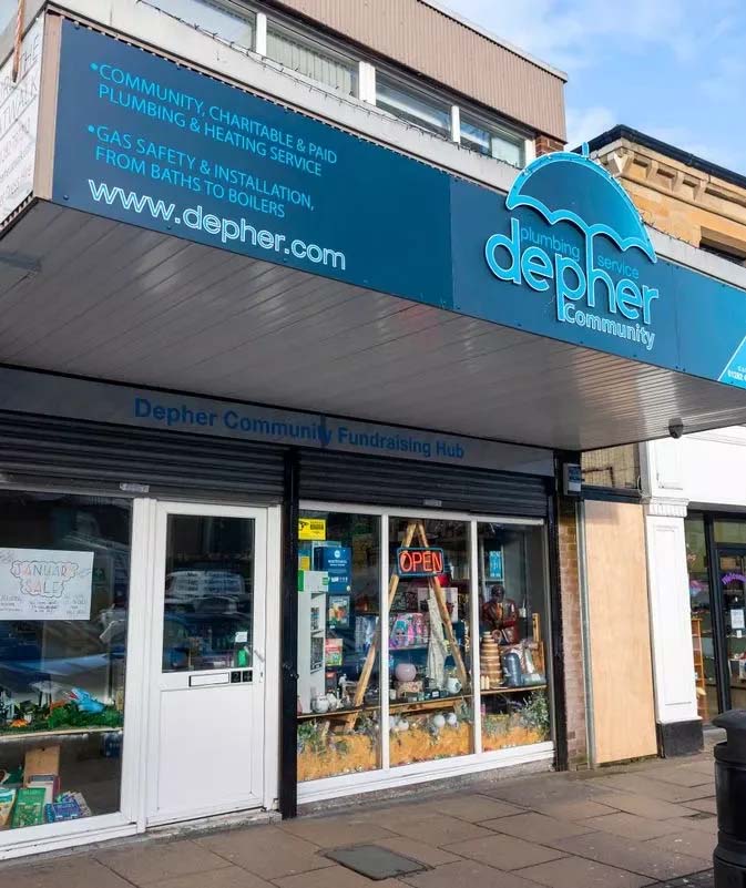 The Depher shop in Burnley from where Anderson operates