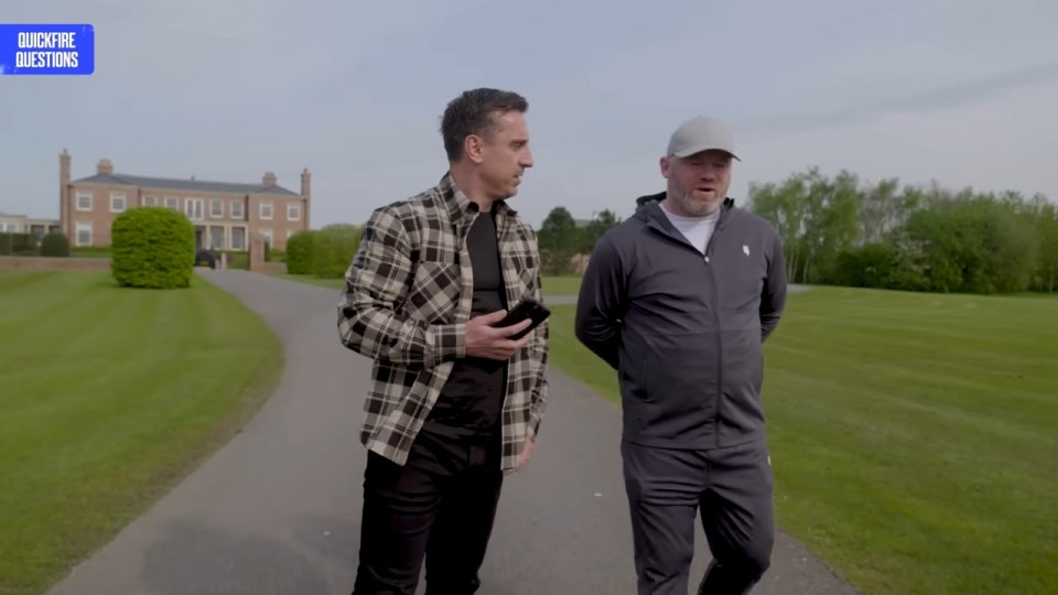 Wayne Rooney showed Gary Neville around his sprawling grounds