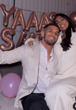 Kai Fagan and Sanam Harrinanan got engaged this week