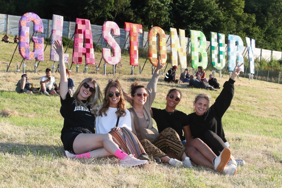 Festival-goers at the Somerset site