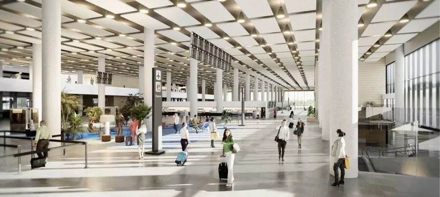 The new airport is expected to have a huge terminal building