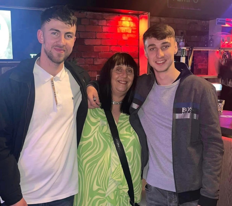 Jay (right) pictured with his brother Zak and mum Debbie – who both flew out to Tenerife after he went missing