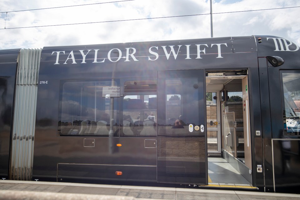 A tram has been spotted in Edinburgh with Taylor Swift's name