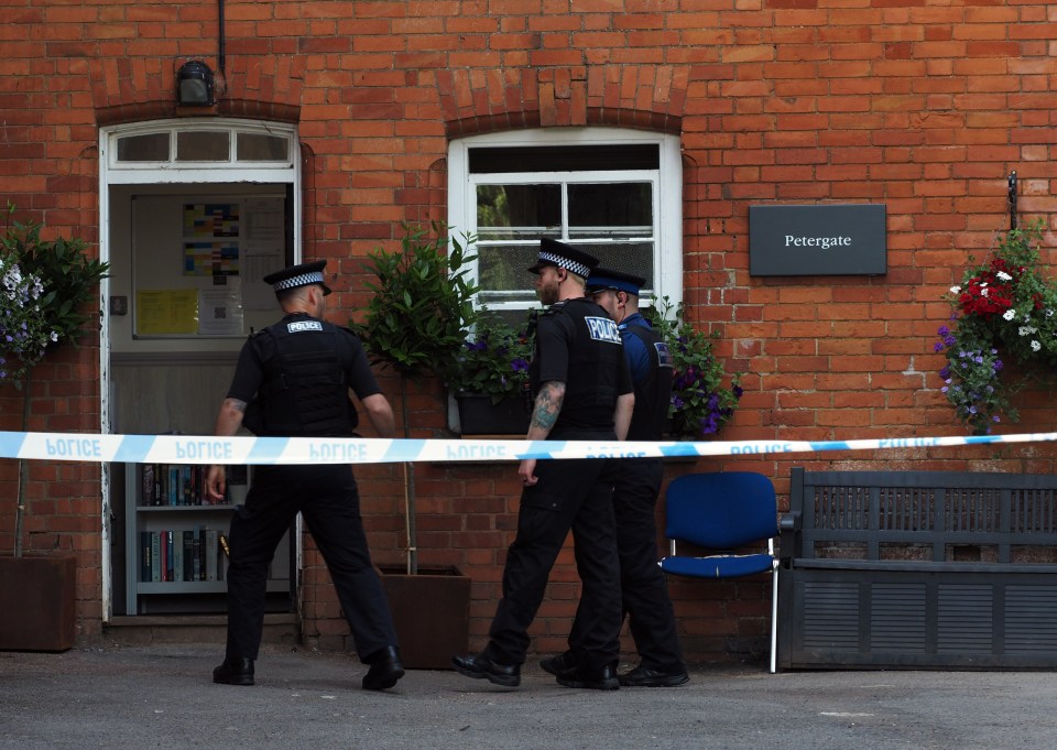 The scene at Blundell’s School, Tiverton, Devon, in June last year