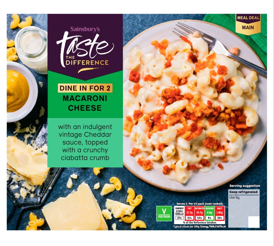 Sainsbury's Taste the Difference Vintage Cheddar Mac and Cheese