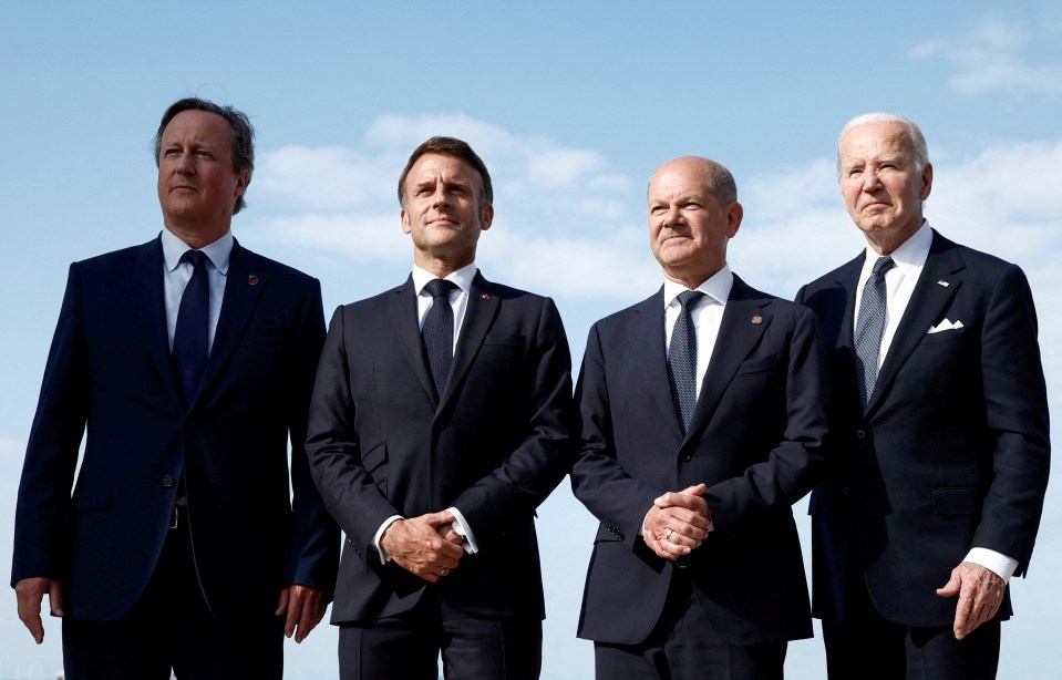 Foreign Secretary David Cameron attended the international commemoration event on Omaha Beach instead of Rishi Sunak