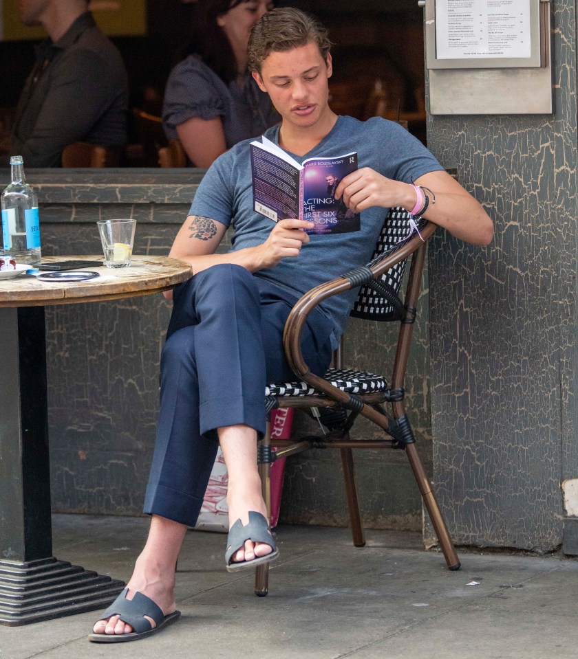 EastEnders star Bobby Brazier was pictured reading a book about acting lessons