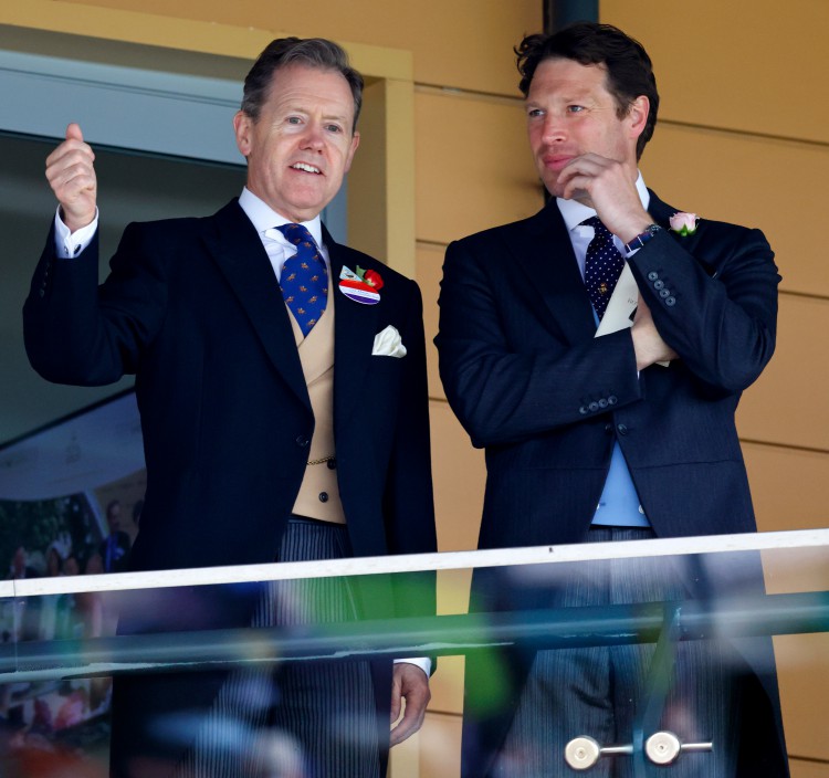 Major Johnny Thompson alongside Vice Admiral Sir Tony Johnstone-Burt at Royal Ascot in 2023