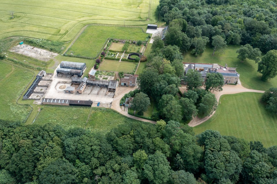 Lottery millionaire Adrian Bayford has set up an allotment at his Cambridgeshire country estate