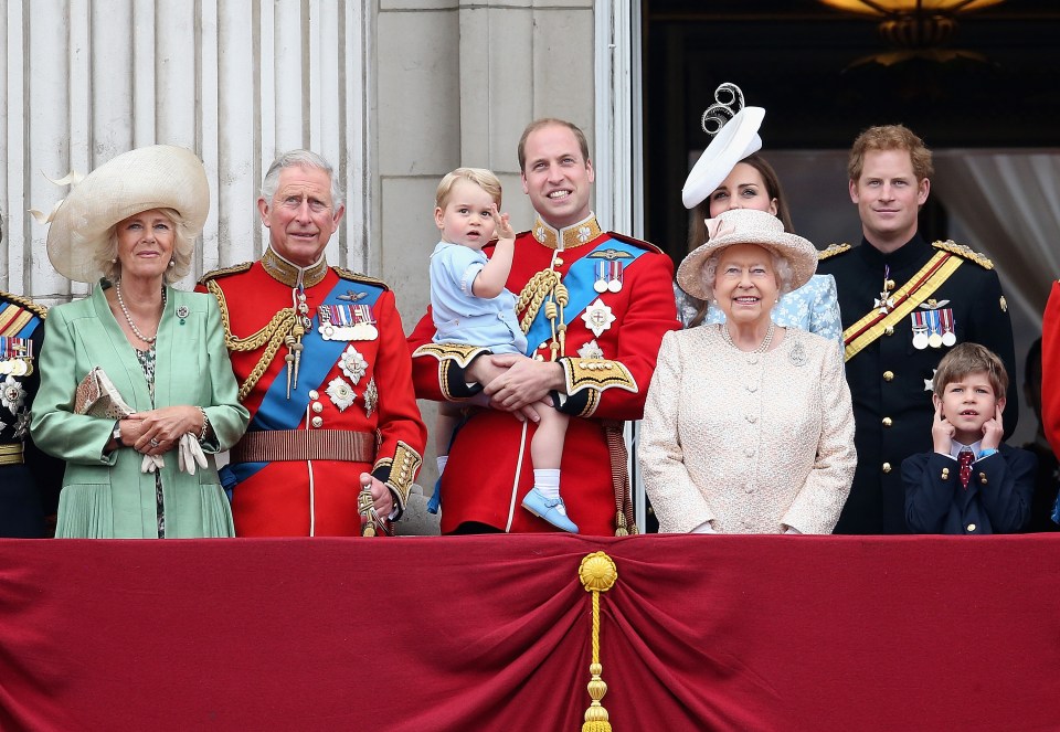 June 13, 2015: Royals look out on the balcony of Buckingham Palace