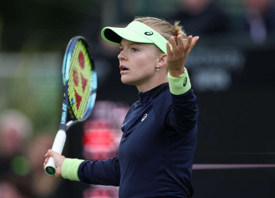 Harriet Dart lost her temper during her defeat at the Nottingham Open