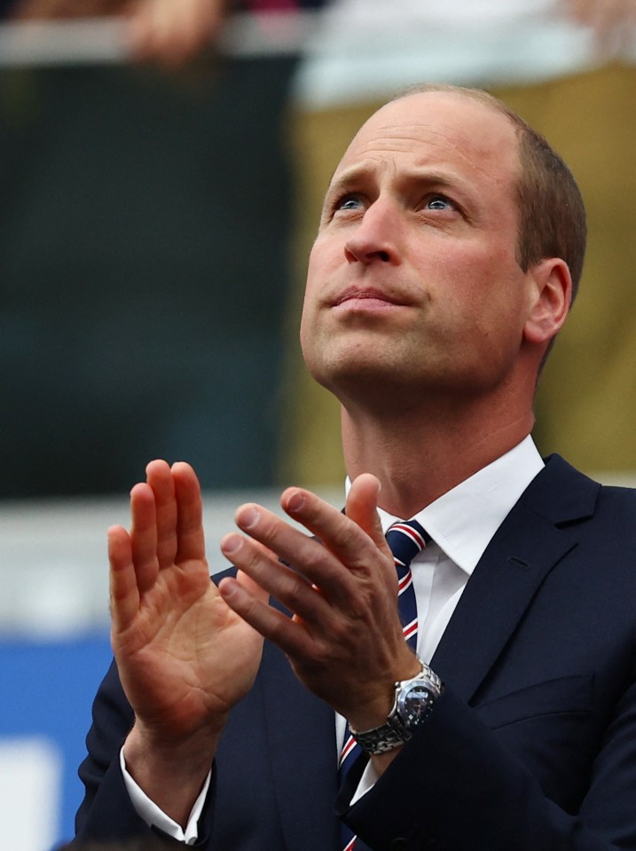 Prince William applauded as the national anthem was played