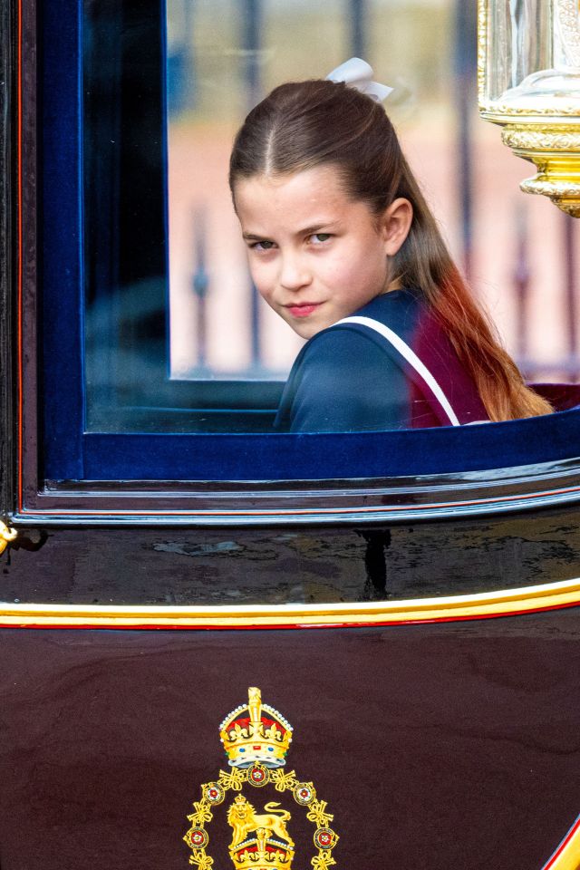 Royal fans spotted Charlotte's spooky resemblance with another family member during yesterday's Trooping the Colour