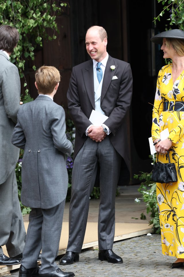 Prince William this morning led guests into the society wedding of the year