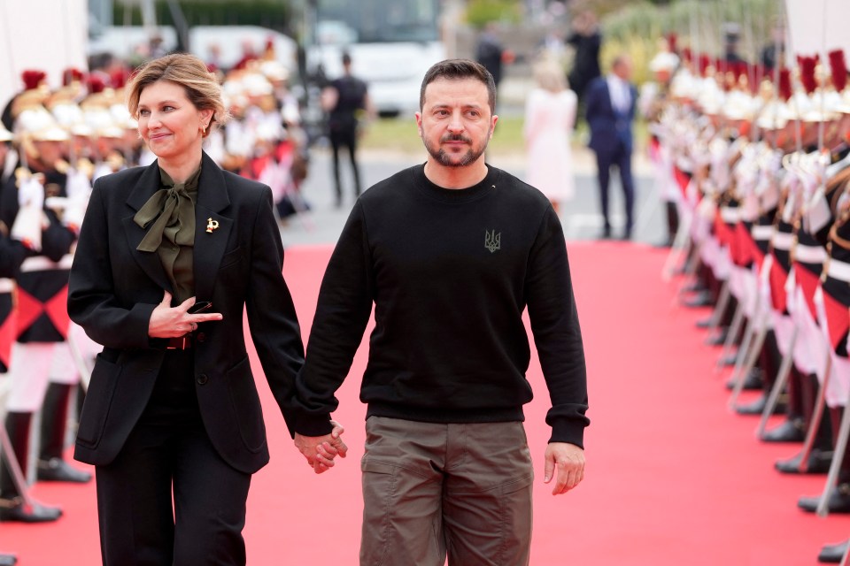 Zelensky in France with his wife Olena to meet other world leaders