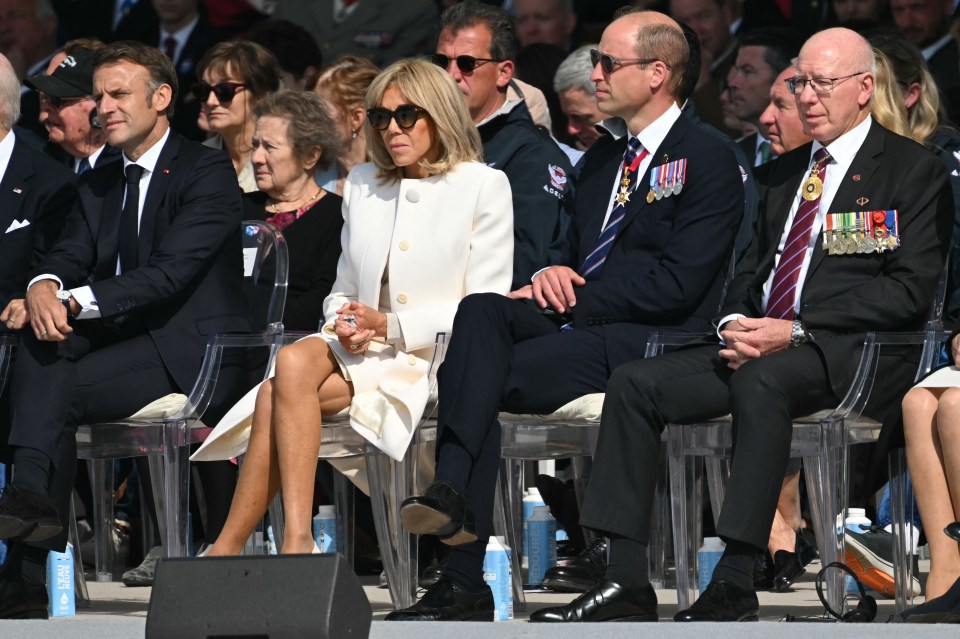 (L-R) Emmanuel Macron and his wife Brigitte, Prince William and Australia’s Governor-General David Hurley