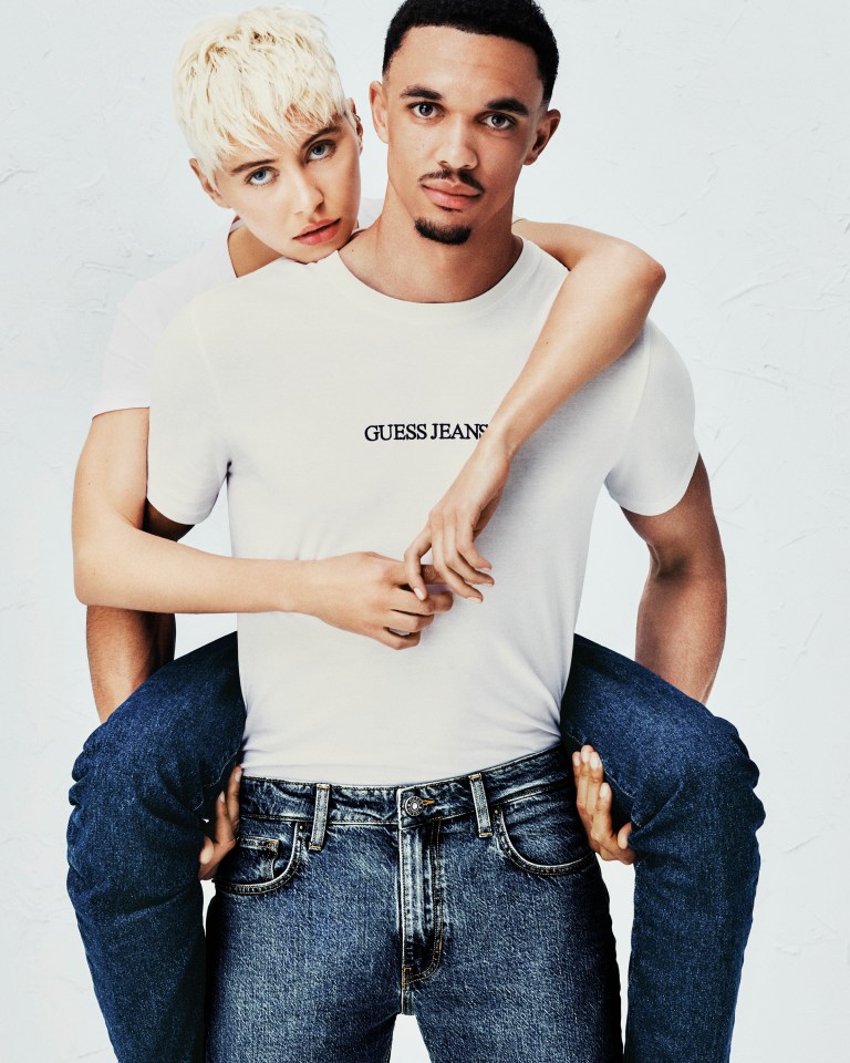 Trent Alexander-Arnold was joined by girlfriend Iris for a Guess Jeans shoot